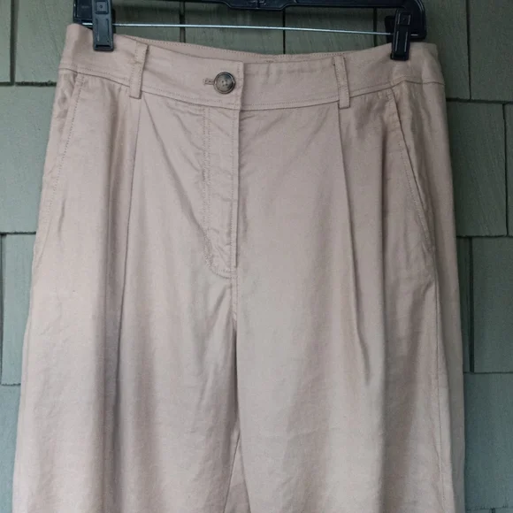 The Reset R Label Slouchy Trouser Pleated Ankle Pant Taupe Size S - Picture 6 of 6